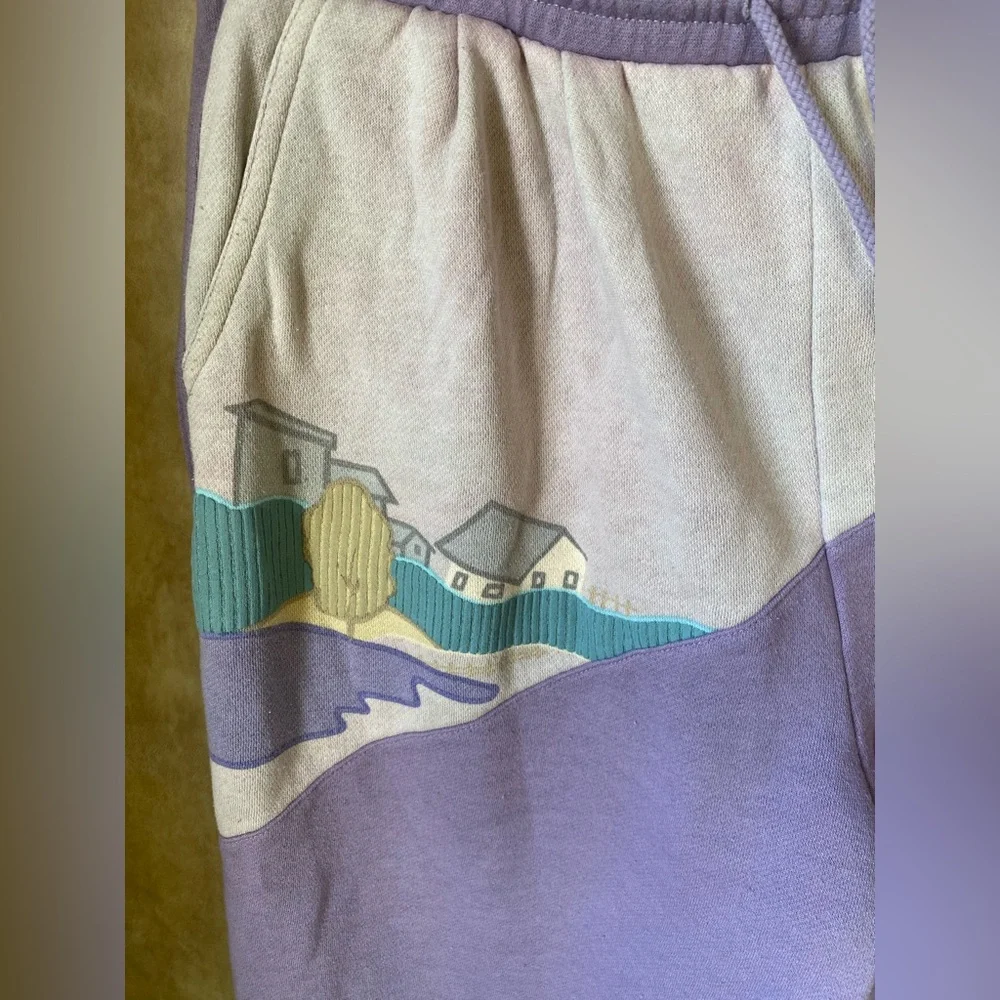 Together! Vintage Purple Graphic Sweatpants Missy Large - Picture 5 of 5